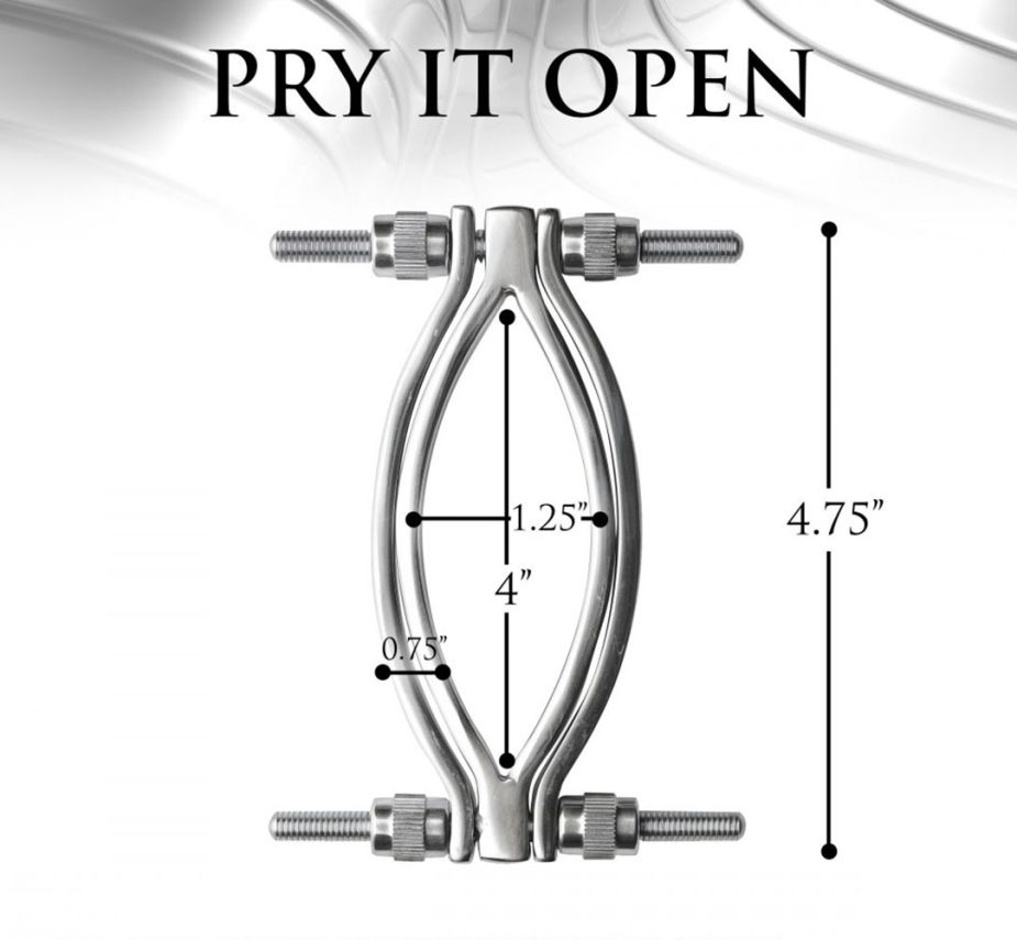 Stainless Steel Adjustable Labia Clamp measurements