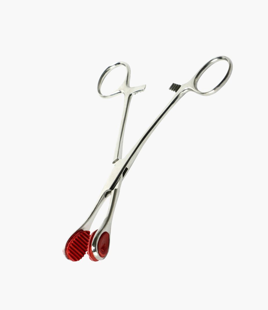 Stainless Steel Young Forceps with Rubber Tips