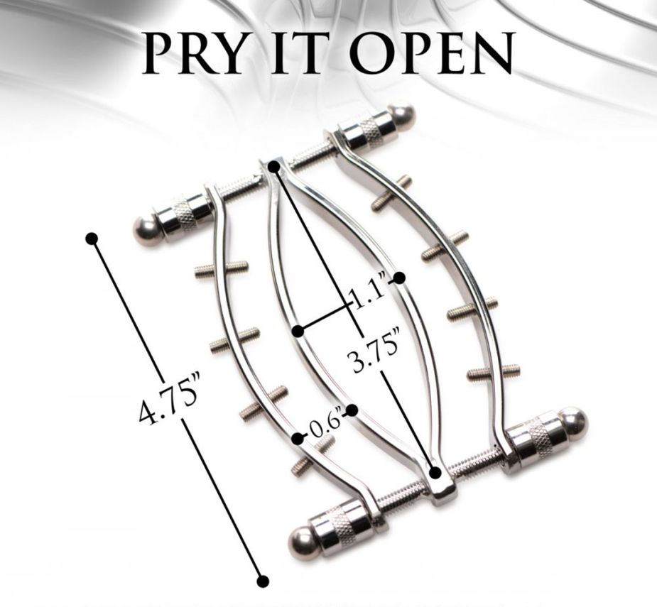 Spread-Em-Stainless-Steel-Poker-Labia-Clamp-with-Adjustable-Pressure-Screws