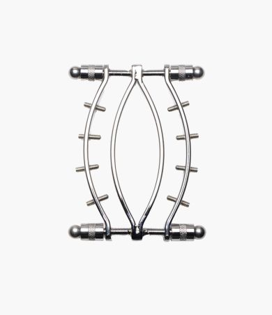 Spread Em Stainless Steel Poker Labia Clamp with Adjustable Pressure Screws