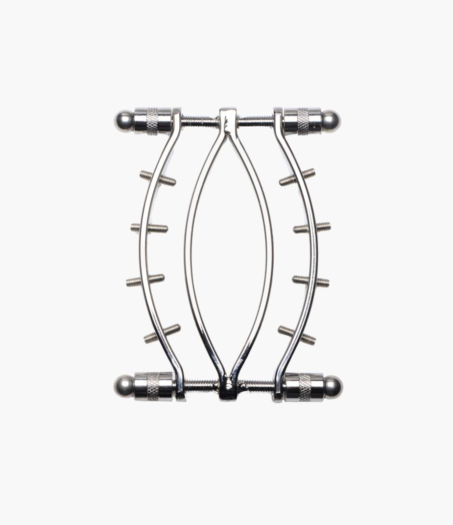 Spread Em Stainless Steel Poker Labia Clamp with Adjustable Pressure Screws