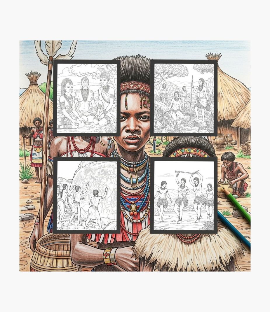 Echoes of the fist women back cover, showing the beauty of coloring.